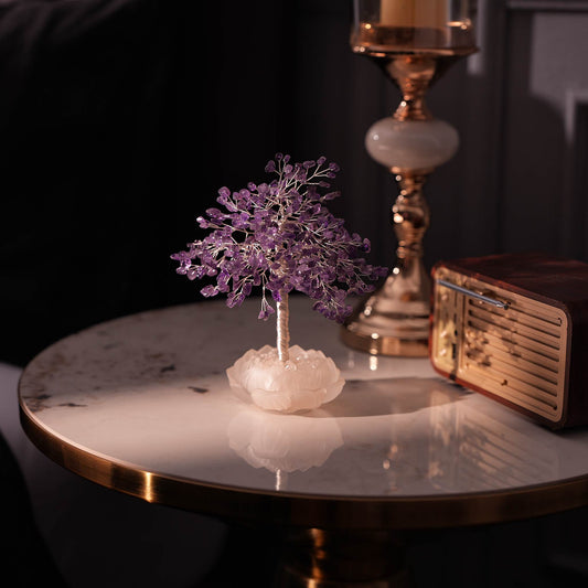 Serenity Amethyst Lotus Feng Shui Tree – Spiritual Awakening & Peace