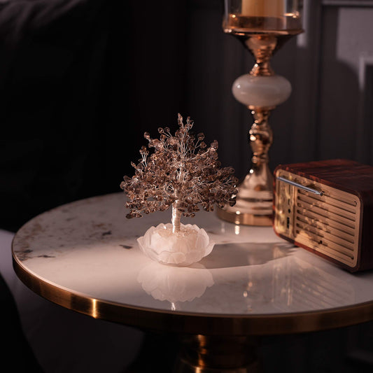 Joyful Citrine Lotus Feng Shui Tree – Prosperity & Success