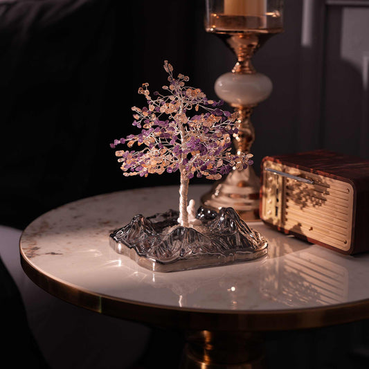 Double Fortune Tree – Amethyst & Citrine