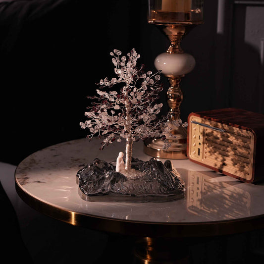 Vital Glow Tree – Clear Quartz & Garnet