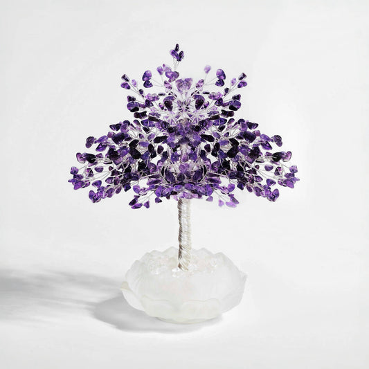 Serenity Amethyst Lotus Feng Shui Tree – Spiritual Awakening & Peace