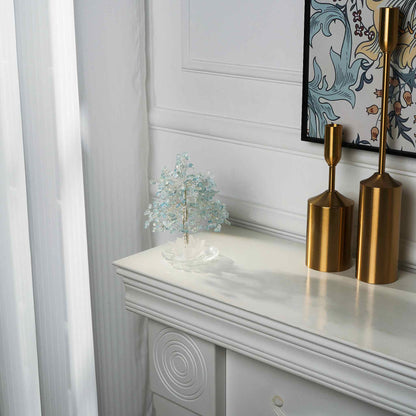 Aquamarine Lotus Feng Shui Tree – Peace & Clarity