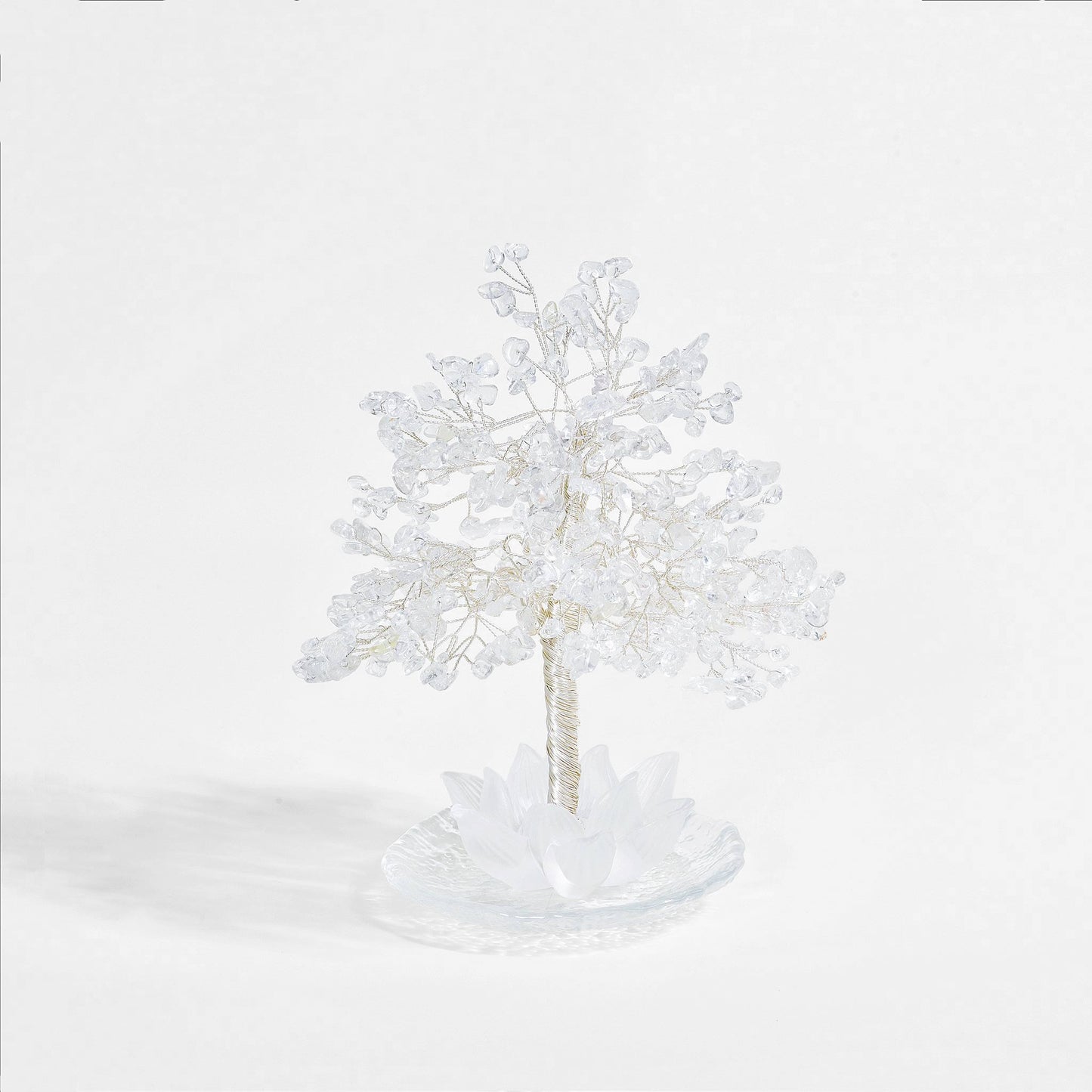Radiant Clear Quartz Lotus Feng Shui Tree – Clarity & Healing Power