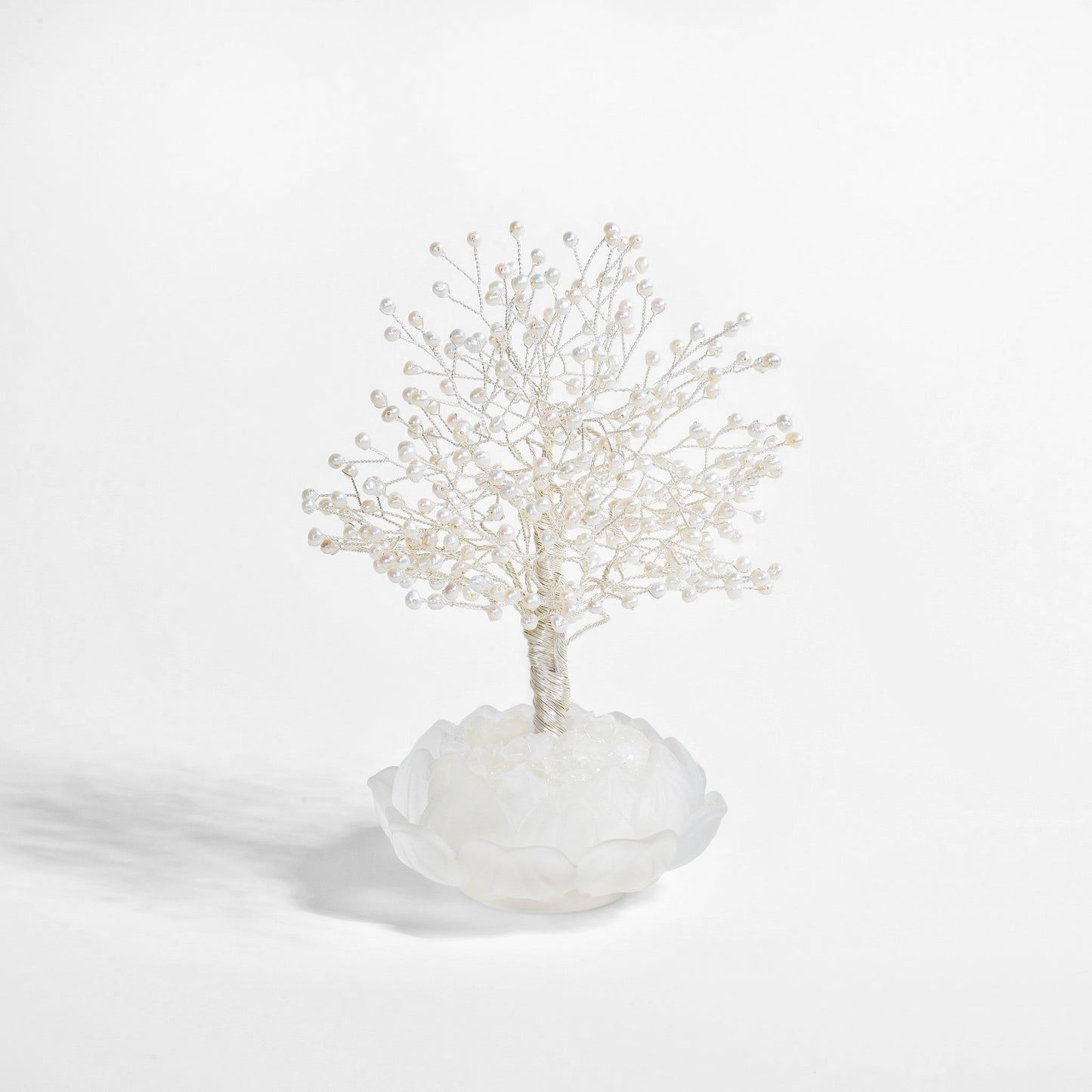 Pure Pearl Lotus Feng Shui Tree – Harmony & Spiritual Purity