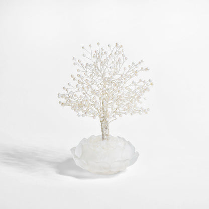 Pure Pearl Lotus Feng Shui Tree – Harmony & Spiritual Purity