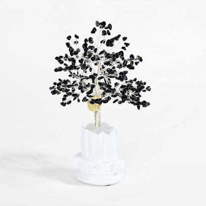 Mystic Shield Scorpio Obsidian Tree