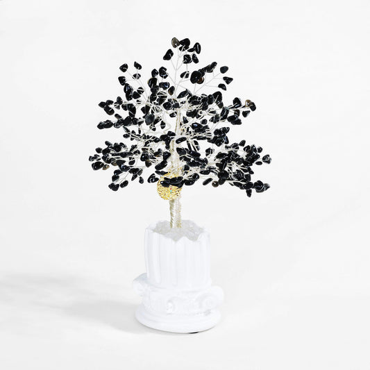 Mystic Shield Scorpio Obsidian Tree