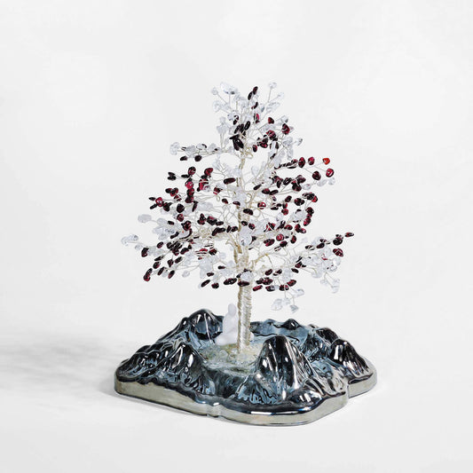 Vital Glow Tree – Clear Quartz & Garnet